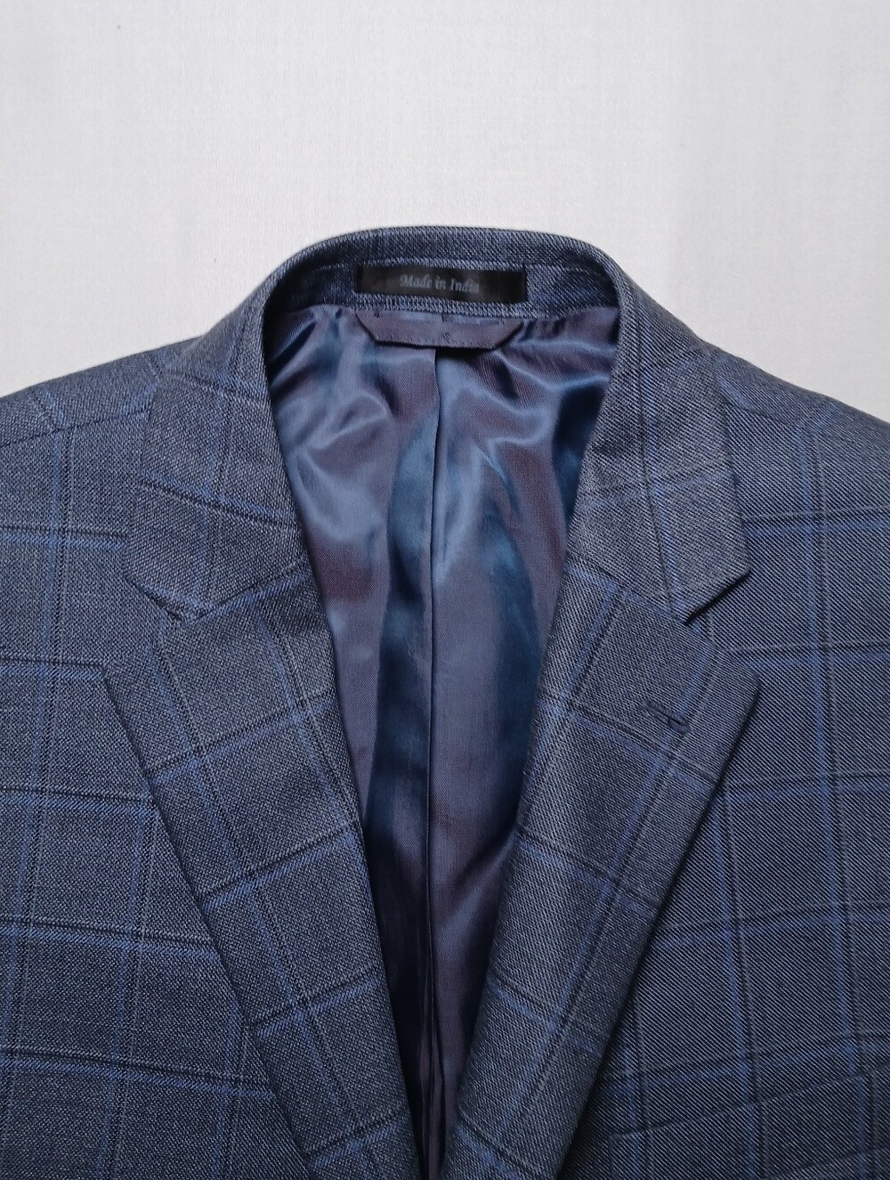 Lauren Ralph Lauren Mens Silk Wool Windowpane Sport Coat 44S Blue